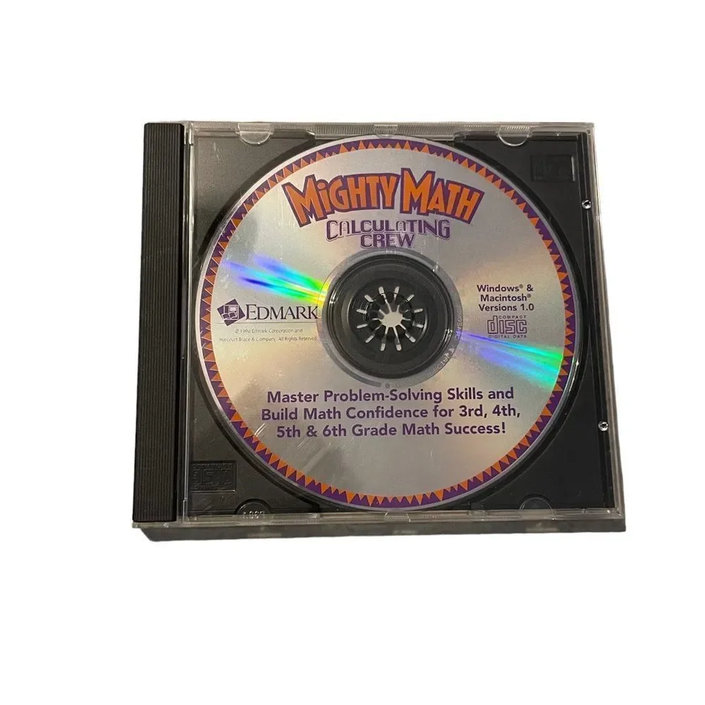 10/$25🦋 Set of Three Edmark Mighty Math Learning CD-ROMs